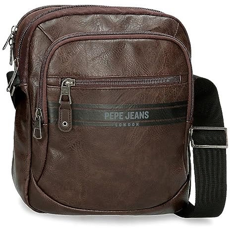 Pepe Jeans Horley Gepäck- Umhängetasche für Herren, braun, Talla única, Umhängetasche für Tablet