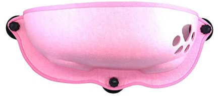 Paowsietiviity Cat Hammock Bed Window Mount Car Pod Lounger Suction Cups Warm Bed Seat Pink