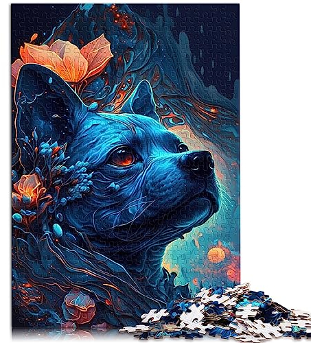 Puzzles für Erwachsene und Kinder, Jack-Russell-Terrier-Hund, Holzpuzzle für Erwachsene und Kinder ab 12 Jahren, 19,7 x 29,5 Zoll
