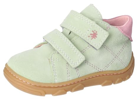 RICOSTA Mädchen Stiefel Ryder, Baby und Kleinkinder Lauflernschuhe, Weite: Mittel, Barfuß-Schuh, Booties, Klettstiefel, Avocado/rosa (520), 20 EU