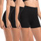 Leafigure 3er Pack Schwarz Damen Kurze Sporthose High Waist Fitness Shorts Blickdichte Radlerhose Sportshorts SM