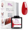 One Step Gellack Nagellack UV/LED One Step 12 ml - Reines Rot - Gel Nagellack - Glänzende Nägel Sofort Mit oder Ohne Basis und Top Coat