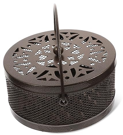 AOKWAWALIY Metallklammern Metallhalter Kasten Mückenspulenhalter Für Den Außenbereich Mückenspray Schmiedeeisen Mückenschutzbox Büro Spiral- Metallständer Metallbügel