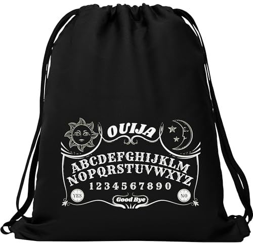 rainUP Ultraleichter und faltbarer Rucksack aus Ouija-Board – ideal für Fitnessstudio, Reisen und Sport – Innentasche, Unisex-Design, Schwarz