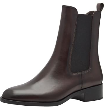 Tamaris Damen Chelsea Leder bequem; MAHOGANY, EU 41
