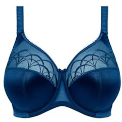 Elomi Women's Cate Full Coverage Comfort, Support, & Elegance. Dd+ Bras, Sheer, Poseidon, 38GG US