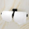 Porte-rouleau de papier toilette double anneau en acier inoxydable pour 2 rouleaux de papier toilette (noir)