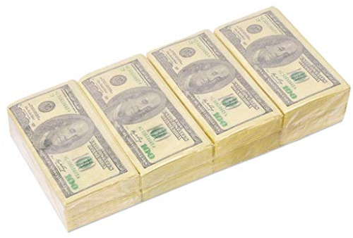 8 Packungen Serviettenpapier 100 Dollar für Holzzellstoff für Taschentuch Hochzeit Geburtstag Einweggeschirr Ladentücher