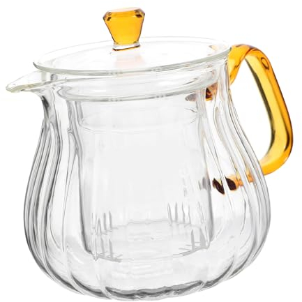 VILLFUL Teekanne Glaskessel Teekannen Für Teepartys Tee Ei Für Lose Blätter Kleiner Teekessel Glaskannen Zum Kochen Auf Dem Keramikherd Teekannen Für Losen Tee Glas Teekessel