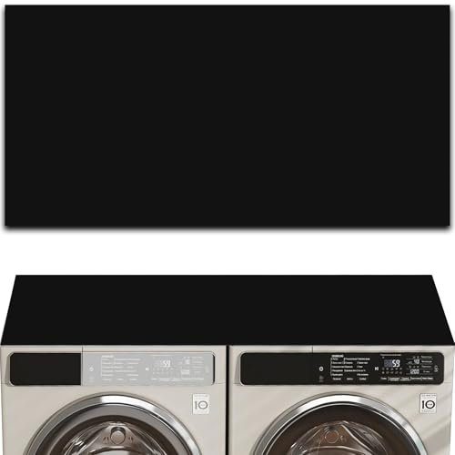 Housses antidérapantes pour lave-linge et sèche-linge, 137,2 x 68,6 cm, pour lave-linge, cuisine, maison, noir