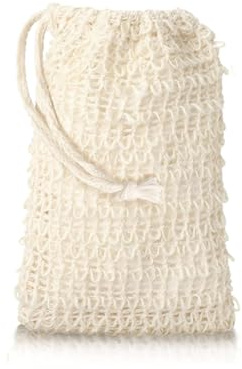 LICQIC Seifensäckchen Bio, Seifenbeute Natur, Aufschäumen und Trocknen der Seife, Peeling, Massage, Seifensack, Seifenreste, Seifentasche