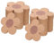 sourcing map 20pcs Cork Coaster for Drinks, 4 Inch Flower Shape Wood Drink Coasters Bulk Cork Coasters for Drinks, Wine Glasses, Cups Mugs