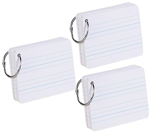 JOINPAYA 150 Pinyin-karteikarten Mit Englischen Wörtern 3er-Set Mit Leeren Karten Loch Zum Einfachen Wenden