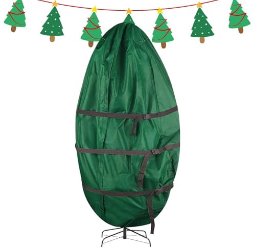 de almacenamiento para árbol de Navidad, con revestimiento de plata 420D vertical, cubierta para árbol artificial