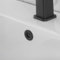 Ghiera Forata Universale Per Troppo Pieno Lavabi E Bidet Aventi Circonferenza 24 O 28 Mm, In Ottone Con Tappo Nero Opaco Dal Design Moderno