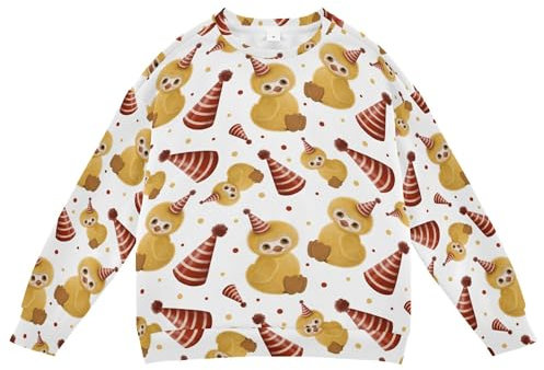 Wudan Kapuzenpullover, Motiv: Ente, gelbe Ente, gepunktet, für Mädchen, Fleece, für Jungen, Camping, 4T, Entchen gelbe Ente Tier Polka, 9-10 Jahre