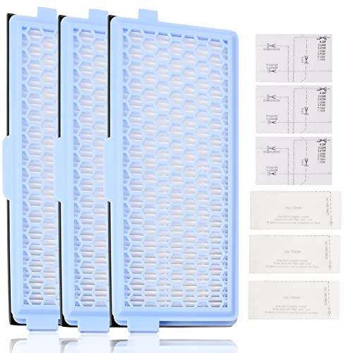 Filtro HEPA per Miele, 3 Filtri Motore 3 Filtri Air Clean, Filtro ai Carboni Attivi HEPA per chi soffre di Allergie Contro Polveri Sottili e Odori Compact C1 C2 Complete C3 S series