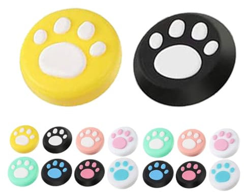 ETHZZLE 16stücke Teiliges Daumengriffkappen Katzenpfoten Für Switch Controller Anti-rutsch Joystick Abdeckungen Stylisch Und Leicht Zu Reinigen Optimaler Schutz Und Komfort Für
