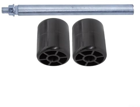 FACULX Lawn Tractor Deck Roller With Shaft For 318 330 332 425 445 Models, Metal Anti-Scalp Wheel Assembly For 48 54 60 Inch Mower Decks