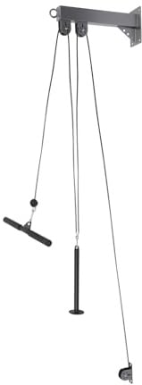 KiwiHood Wandmontiertes Fitness Seilzug-Set, 150kg Tragfähigkeit Profi Seilzuganlage für Zuhause, Verstellbares Kabel (1.8m/3.5m) mit Pulley System, für Heimtraining, Ganzkörper Krafttraining