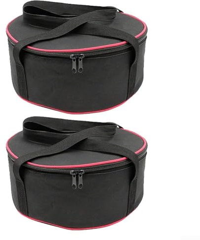 Sac de rangement portable pour assiettes de camping avec protection en matériau épais, fermeture éclair à double extrémité et design empilable pour un transport facile (2)