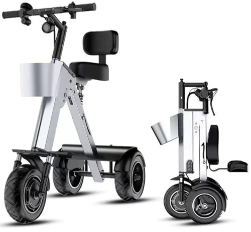 Trottinette électrique pliable à 3 roues pour adultes, léger, batterie amovible, fonction inverse, interrupteur à clé pour faciliter les trajets