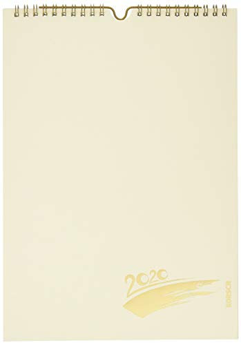 Foto-Malen-Basteln A4 chamois mit Folienprägung 2020: Fotokalender zum Selbstgestalten. Do-it-yourself Kalender mit festem Fotokarton. Edle Folienprägung.