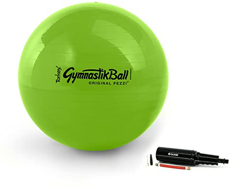 PEZZI Original Pezziball Standard 65 cm m. Pumpe Kombi Gymnastikball lindgrün