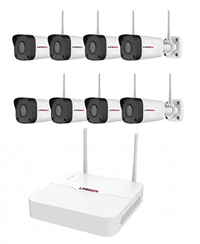 Lifebox LBXWIFIKIT8 Lifebox-LBXWIFIKIT8-Überwachungsset-Videoüberwachung WiFi 8 Kameras, Festplatte 2 TB, Keine
