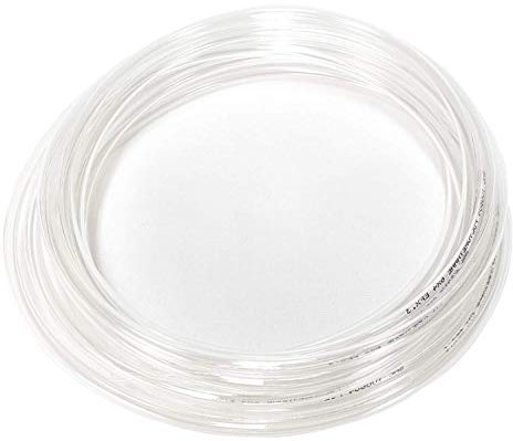 Pneumatik Polyurethan PUN Schlauch, 5 Meter, 6x4mm (Außen/Innen), transparent (klar), Flexibeler Druckluftschlauch für Luft Wasser Treibstoff Öl