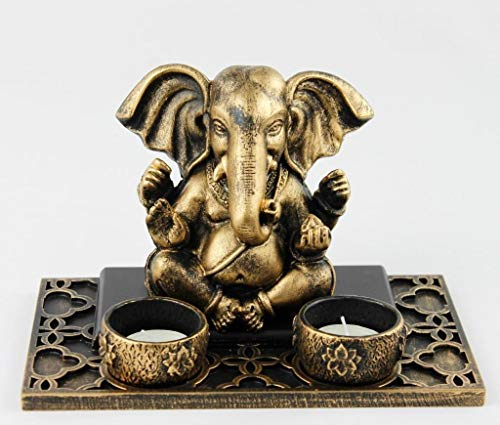 Decohouse - Centro Ganesha Decorativo - Centro Jardin Velas Zen Buda - Regalo Original Barato