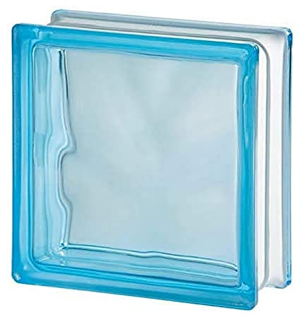 AZUR 1919/8 WAVE Verre brique transparent ondulé 19 x 19 x 8 cm