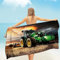 Rowjoy Traktor Strandtuch, 70 x 140cm Mikrofaser Strandtuch, Badetuch Handtuch für Kinder,Damen,Herren, Sandfrei für Strand, Pool, Schwimmen, Badezimmer(T2-70x140cm)