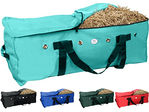 Majestic Ally 1200 D Nylongewebe, groß, 111,8 x 50,8 x 40,6 cm und extra groß 134,6 x 61 x 50,8 cm, robuste Heuballen-Aufbewahrungstasche (rot) (groß, türkis)