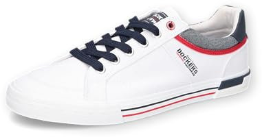 Dockers by Gerli Herren Low-Top Sneaker, Männer Halbschuhe,Strassenschuhe,Sportschuhe,Freizeitschuhe,Turnschuhe,Laufschuhe,Weiss,44 EU