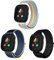 Seltureone 3 Stück Nylon-Armband für Kinder, kompatibel für Xplora X6 Play, Bequemer, Atmungsaktiver, Wasserdichte Riemen für Kinder, Einfach zu Tragen - Blau, Farbe, Schwarz