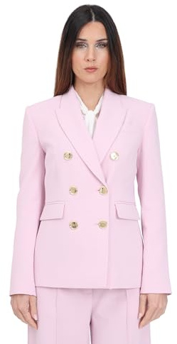 Pinko Granato Giacca Crepe Stretch con Bottone Metallo
