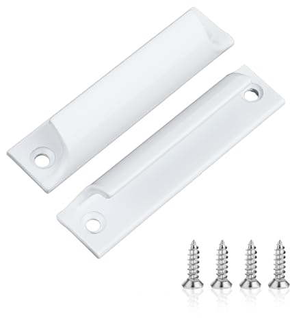 simarro Tirador para puerta de balcón exterior, 2 unidades de mango de aleación de aluminio, incluye tornillos de acero inoxidable, tirador de puerta de terraza, tirador para puerta de balcón,