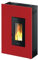 Pegaso Madison - Estufa de pellets canalizable de 5,2 kW, color rojo