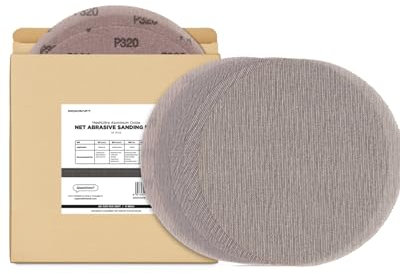 InoKraft Mesh Abrasive 9 inch Drywall Sander Sandpaper, Dust-Free Hook and Loop Drywall Sanding Disc (80-320grit)/10pcs