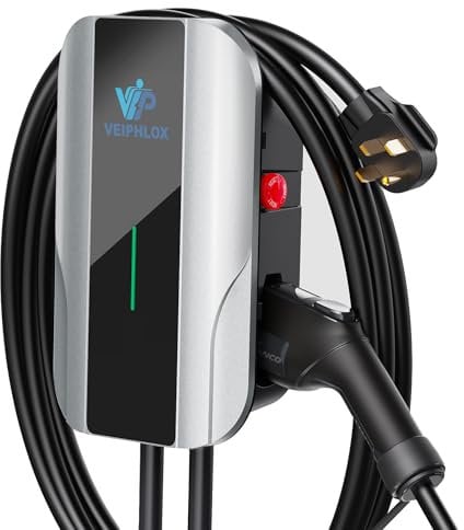 Veiphlox EV Level 2 Charger, 40A, EV Chagers for Home, Level 2, 9.6KW Electric Car Charger 240V with 7M Cable, Electric Vehicle Charging Stations Nema 14-50p, EVSE for SAE