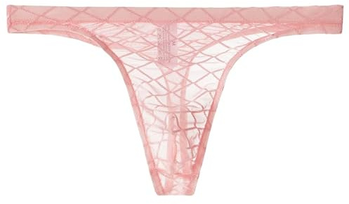 TNNRAO Hommes Strings Culottes Ultra-Mince Maille Transparent String Thongs Sexy Doux Respirant Mince Poche Hommes Culotte String Tanga
