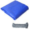 COEWUR Telone 3 x 3 m Telo Blu Impermeabile con Occhielli 420 g/m² Anti UV Telone Copertura Include 10 Metri di Corda per Piscina Trampolino Gazebo Mobili da Giardino