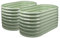 Harbour Housewares Raised Garden Bed - Green - 120 x 60 x 60cm - 2x - Rounded - Bottomless Metal Raised Bed Galvanised Steel Planter Box for Growing Outdoor Plants, Vegetables, Flowers and Herbs
