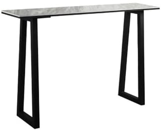 NexaGeniX ﻿ Bartisch für Garten 120 cm einfacher Langer Stehtisch mit Metallrahmen, rechteckiger for Küche, Esszimmer und Wohnzimmer mit Stauraum(Grigio)