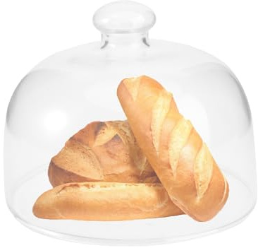 LALAFINA Glas Käseglocke und Kuchenglocke Transparente Runde Tortenabdeckung 13X13X11Cm für Partys und Hochzeitstafeln