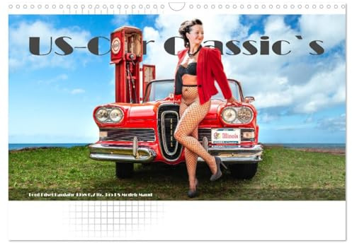 US-Car Classic's (Wandkalender 2026 DIN A3 quer), CALVENDO Monatskalender: amerikanische Straßenkreuzer in Szene gesetzt (CALVENDO Erotik)