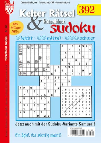 Kelter Rätsel & Rätselblock Sudoku Nr. 392 VDZ70428