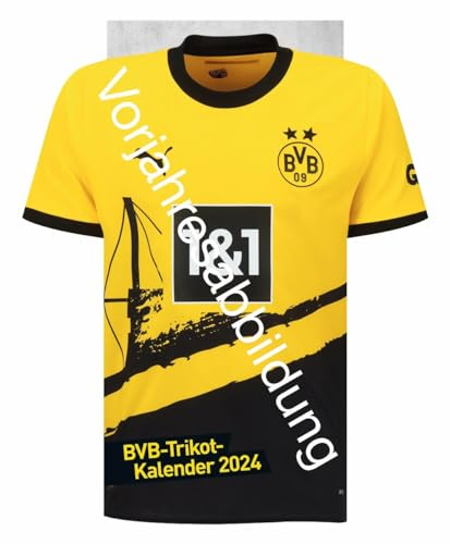 BVB Trikotkalender 2025: Kalender im originalen Trikot-Design, perfekt für Fans des BVB. Die tollsten Spielerfotos in einem dekorativen Wandkalender. (Bundesliga Kalender Heye)