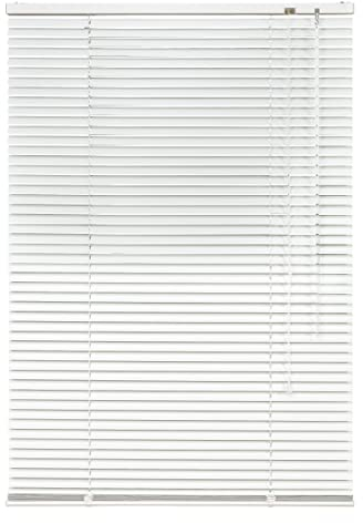 Alu Jalousie weiß - Breite 40 bis 240 cm - Höhe 130/160 / 220 cm - Tür Fenster Rollo Jalousette Aluminium Fensterjalousie Lamellen Metall (100 x 220 cm)